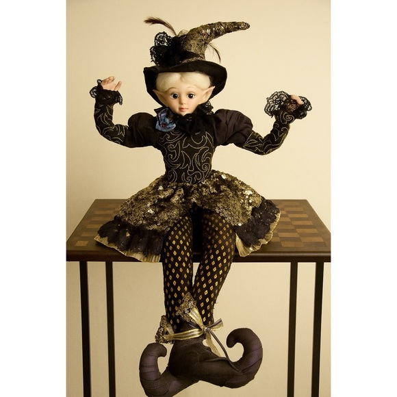 Halloween Pixie Elf Wire Frame Fairy Princess Whimsical Posing Shelf Doll 21” H - Picture 1 of 16